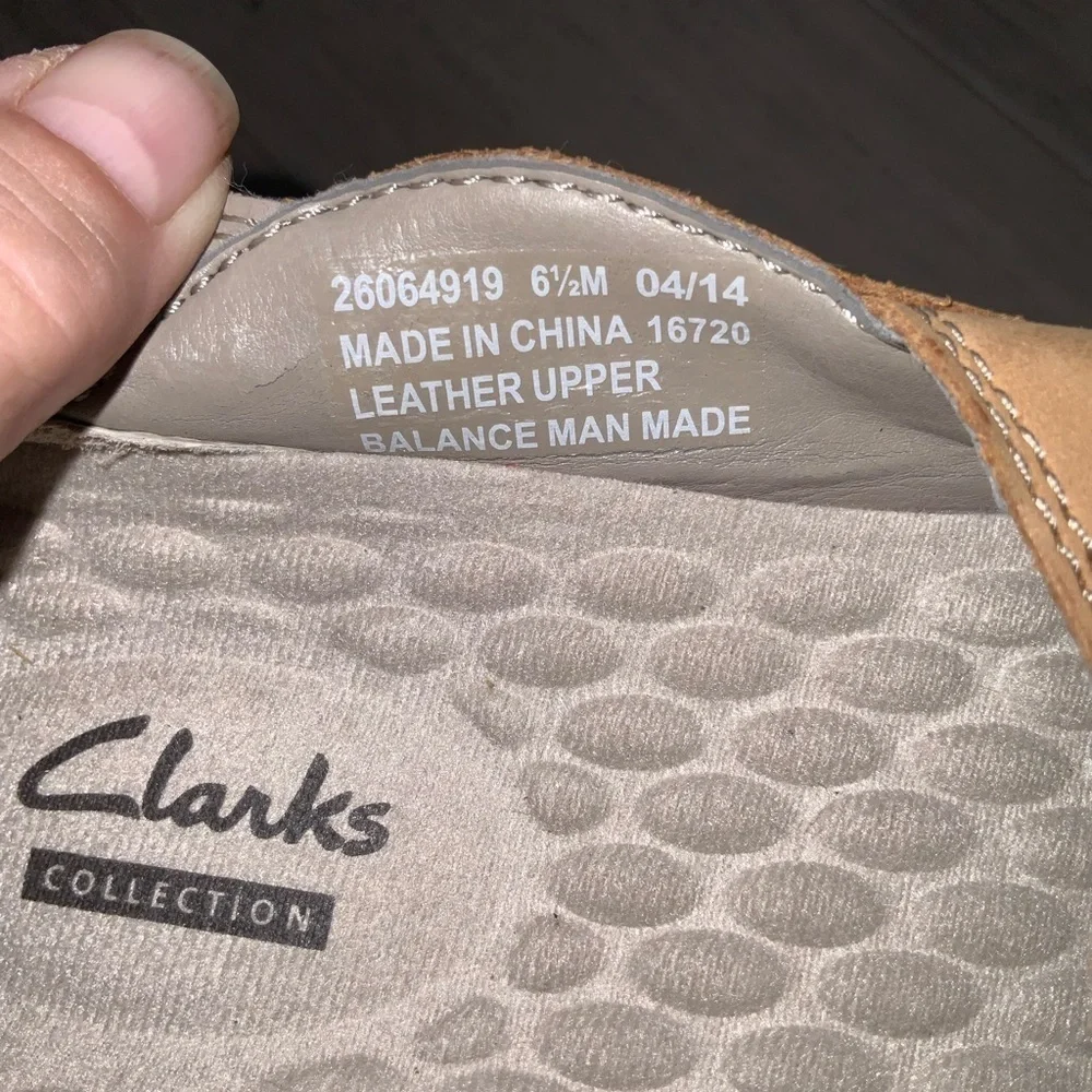 Clarks Women's Fiana Coast Loafer Tan Leather Comfort Casual Shoe Size 6.5